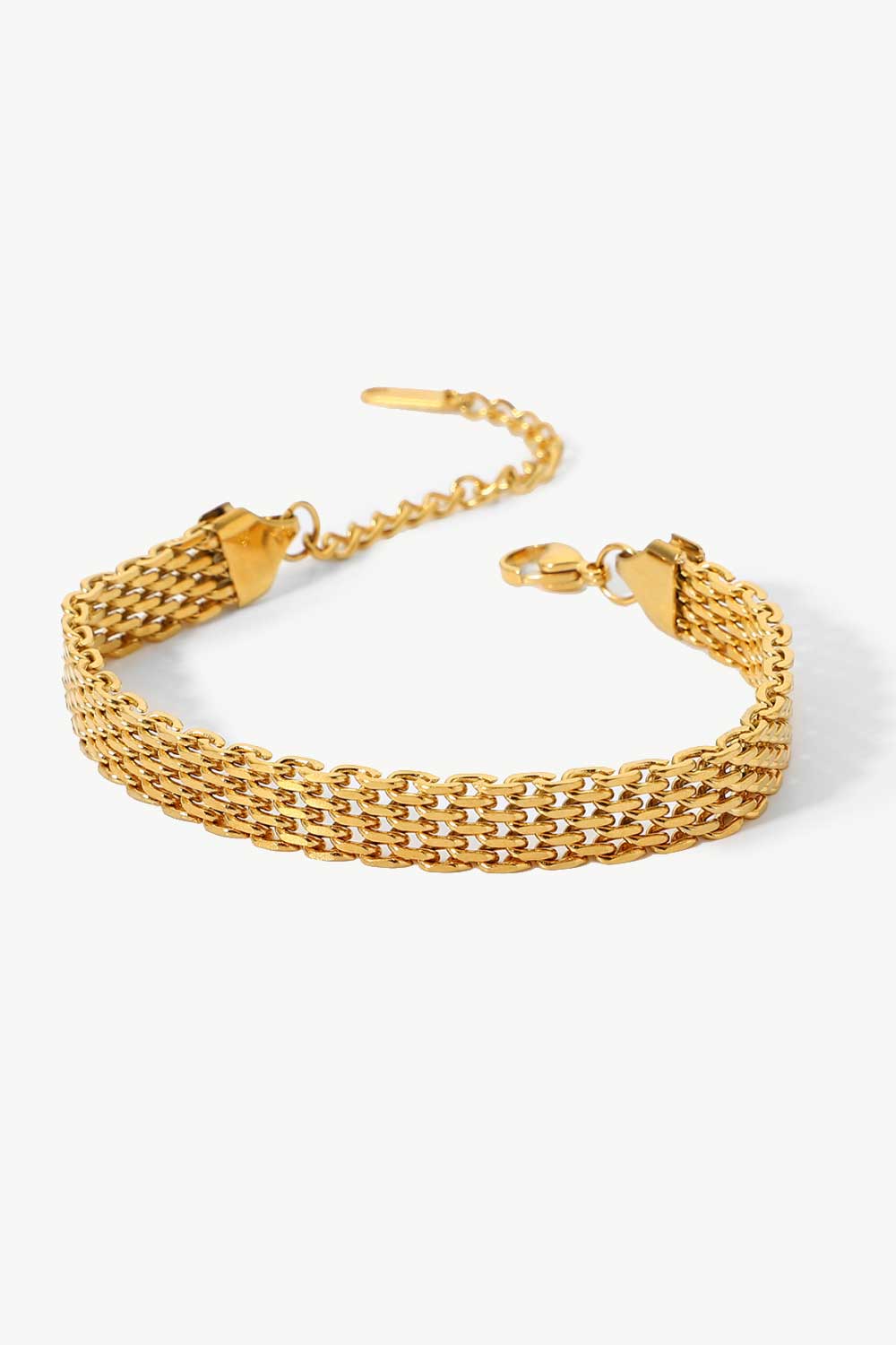 Wide Chain Bracelet 18K Gold-Plated