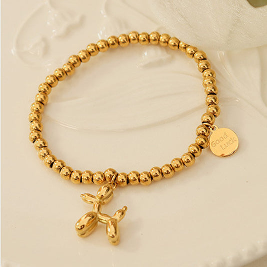 Ballon Puppy Charm Bracelet 18K Gold-Plated