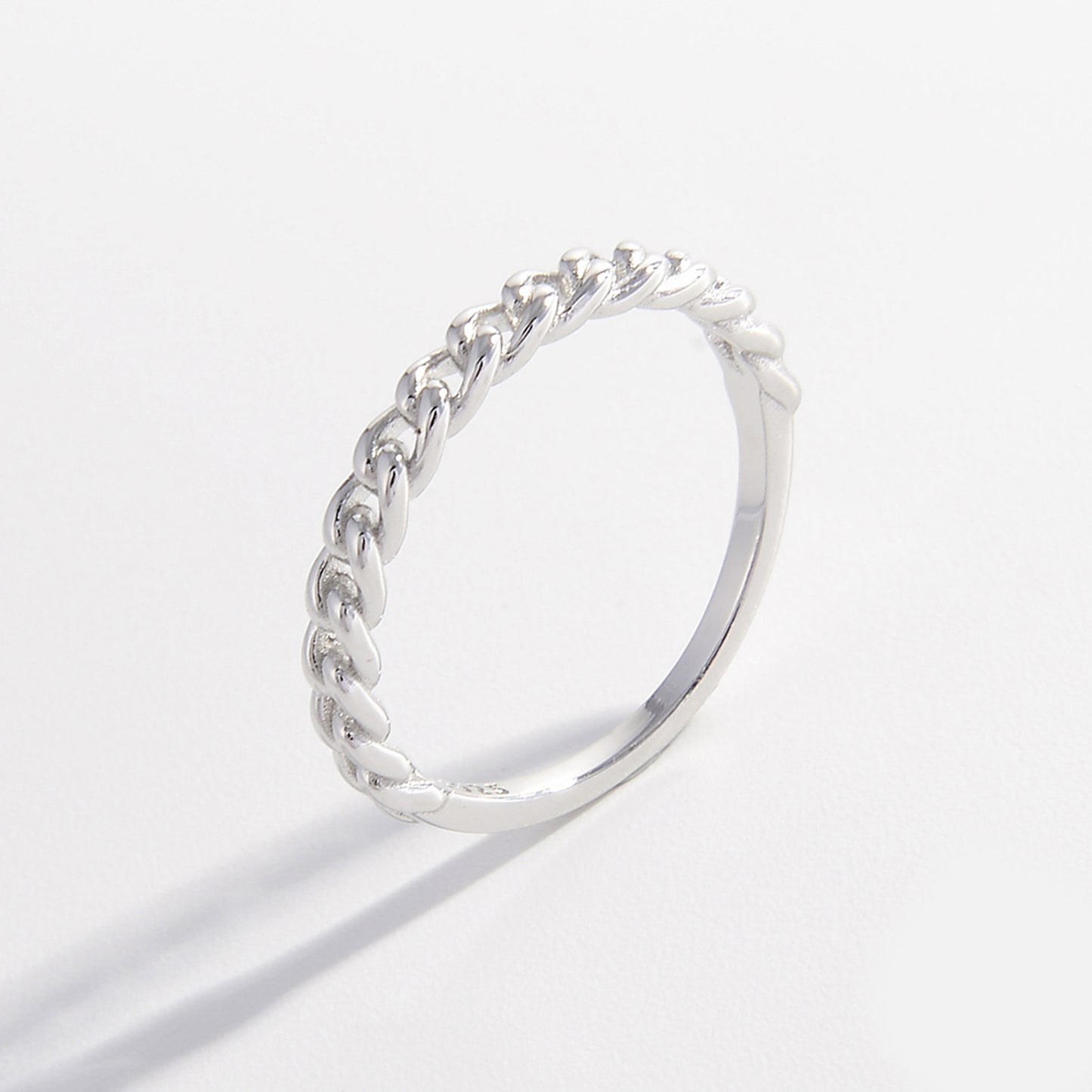 Curb Chain Ring 925 Sterling Silver