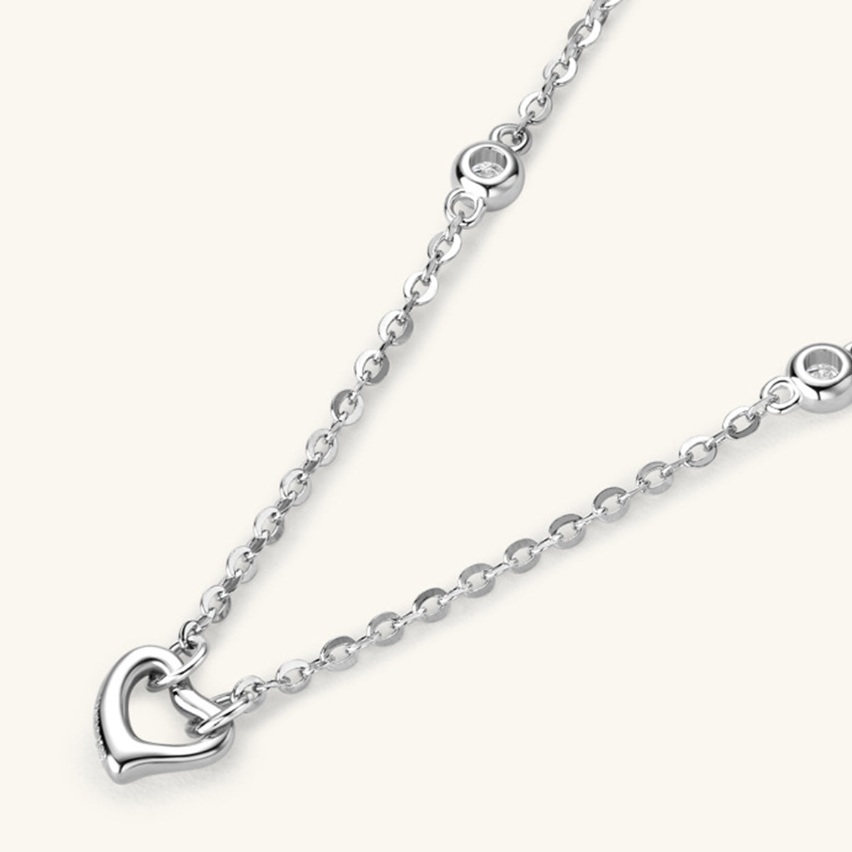 Heart Necklace Moissanite 925 Sterling Silver