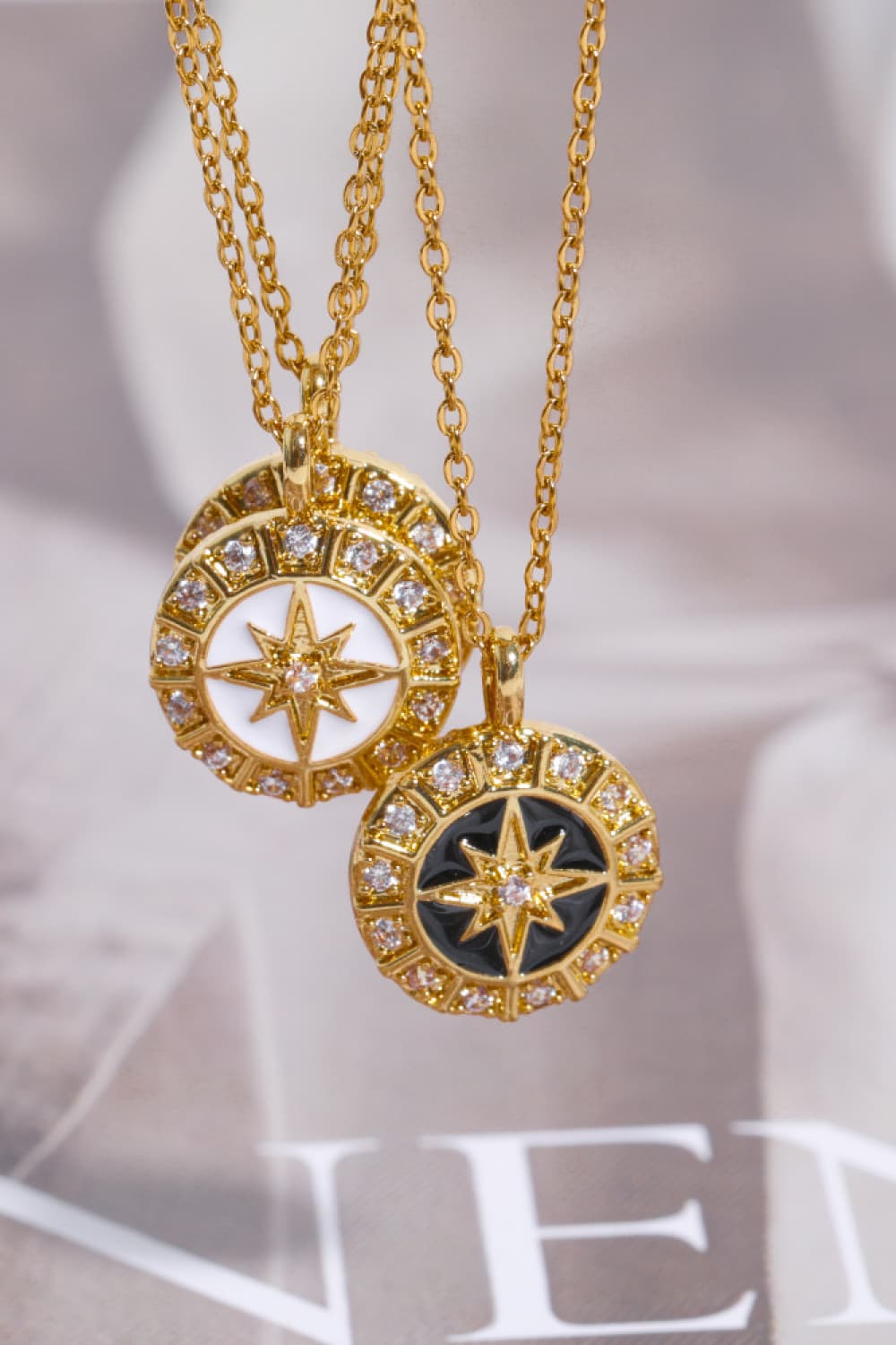 Decor North Star Pendant Necklace 14K gold-plated