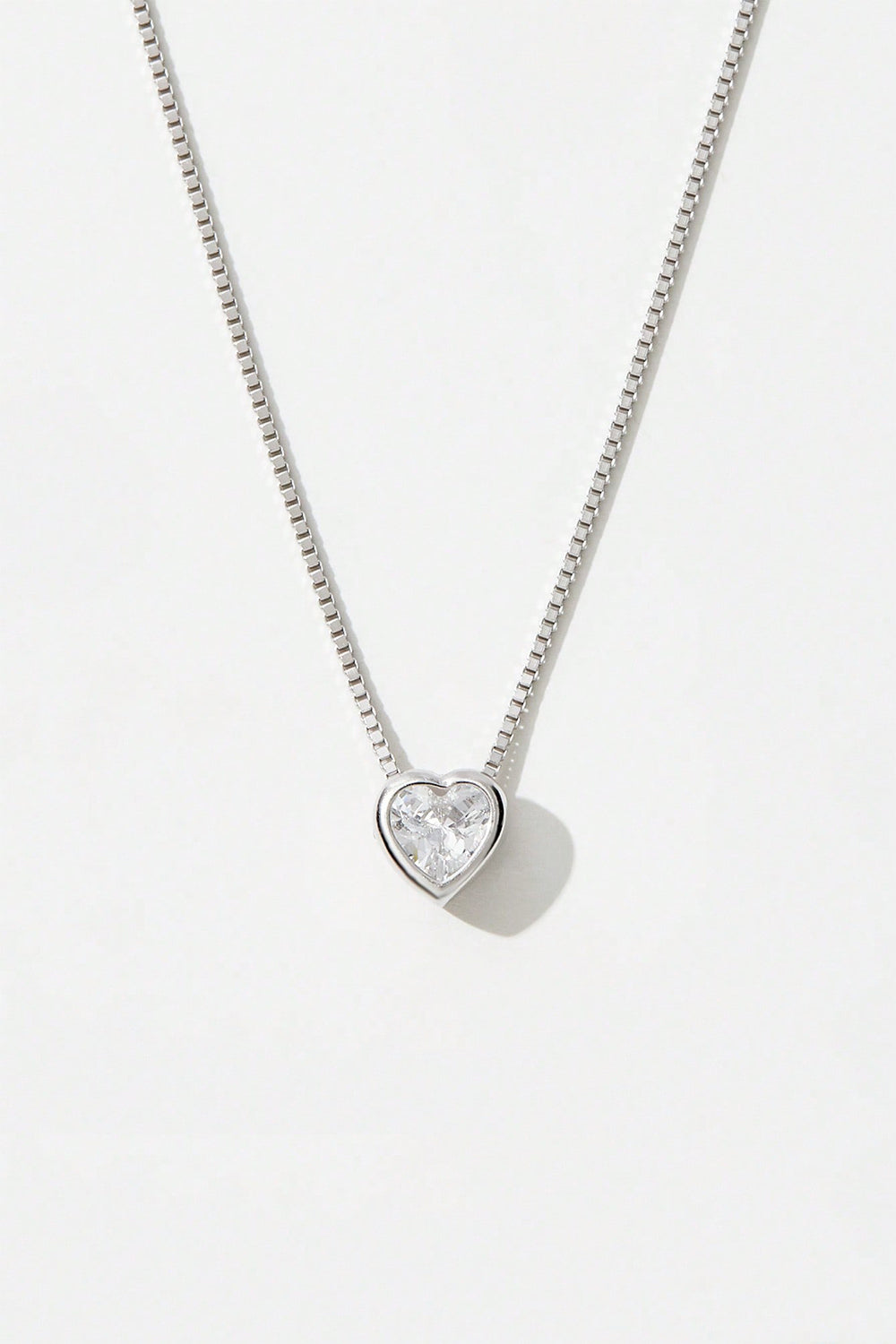 Heart Pendant Necklace925 Sterling Silver Inlaid