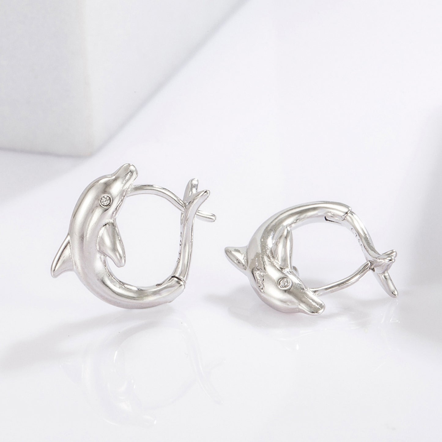 Dolphin Earrings 925 Sterling Silver