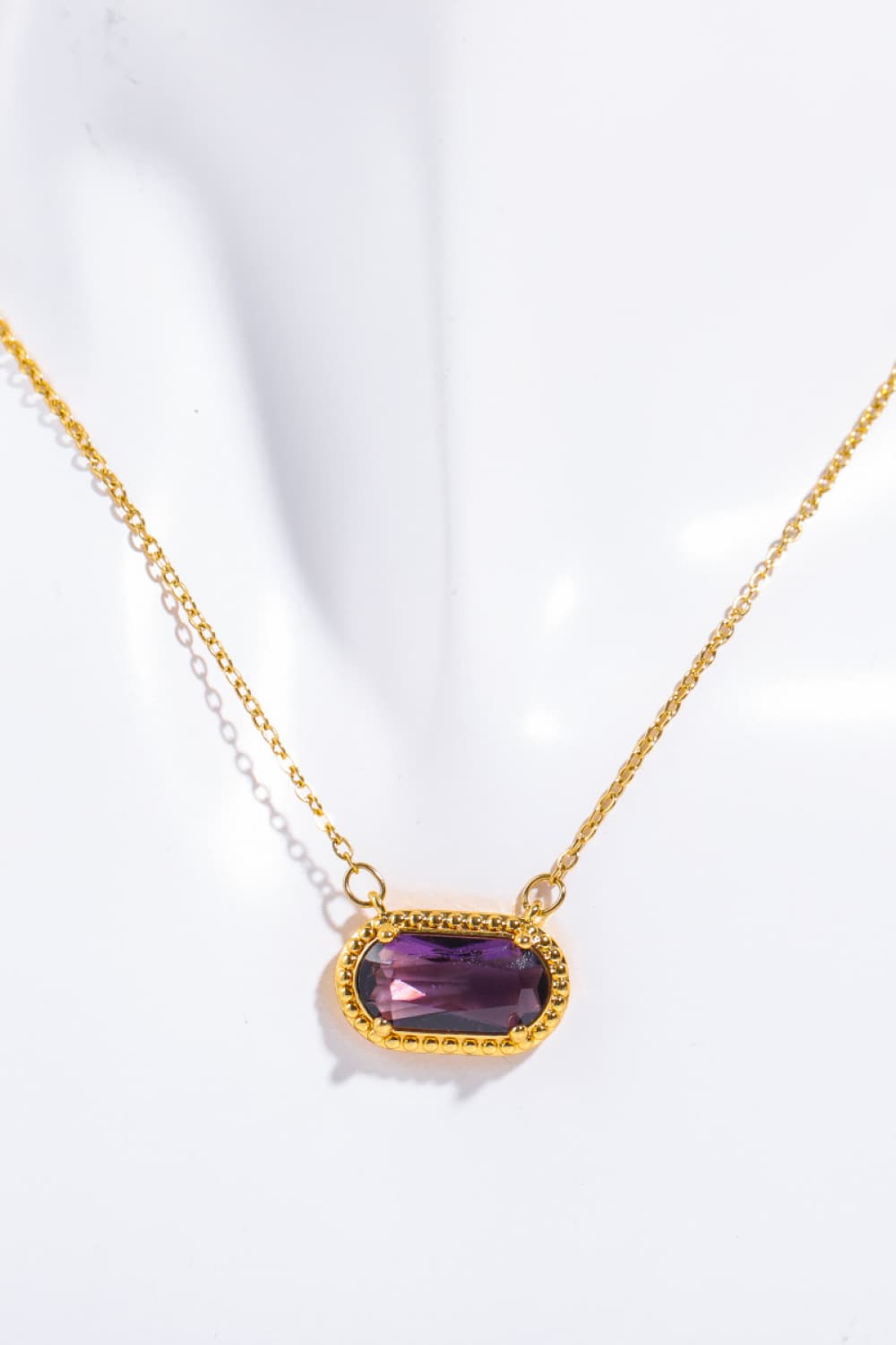 Gem Pendants Necklace  14K Gold-Plated