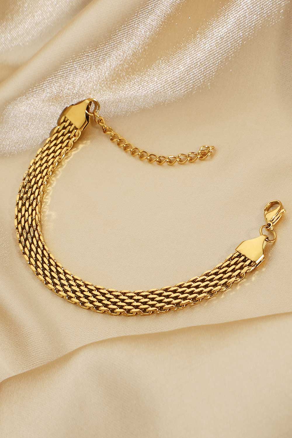 Wide Chain Bracelet 18K Gold-Plated