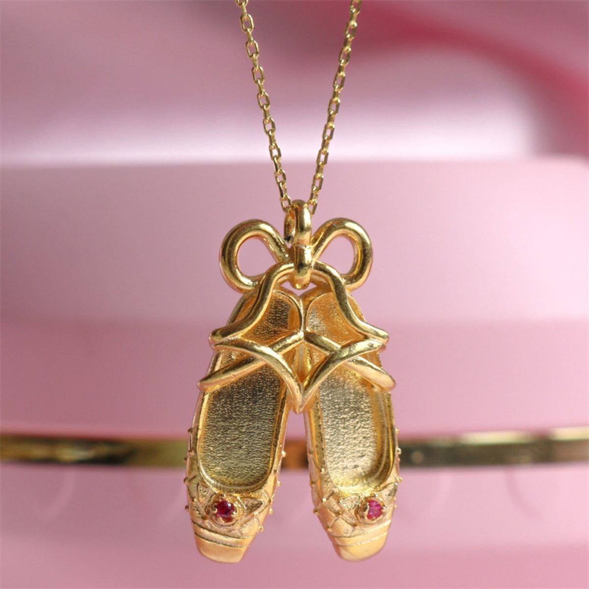 Ballet Shoe Pendant Necklace