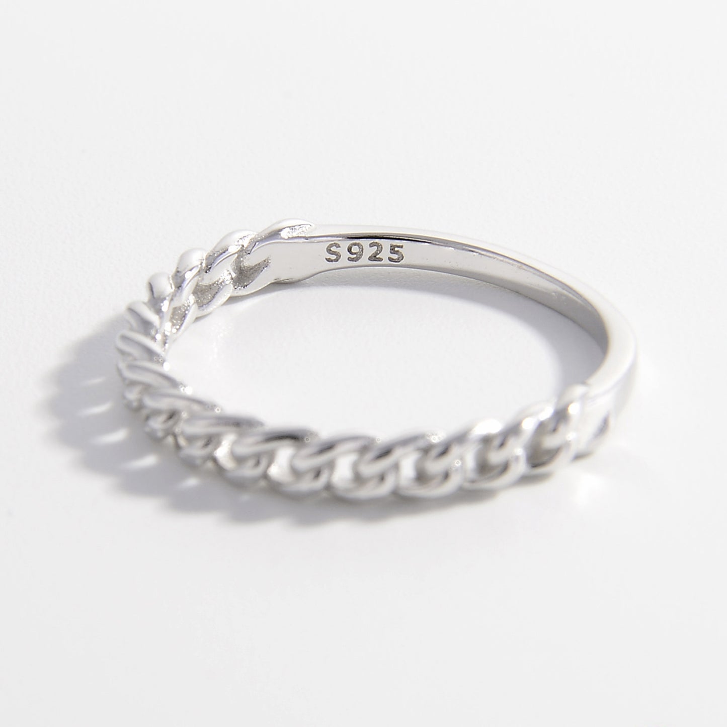 Curb Chain Ring 925 Sterling Silver