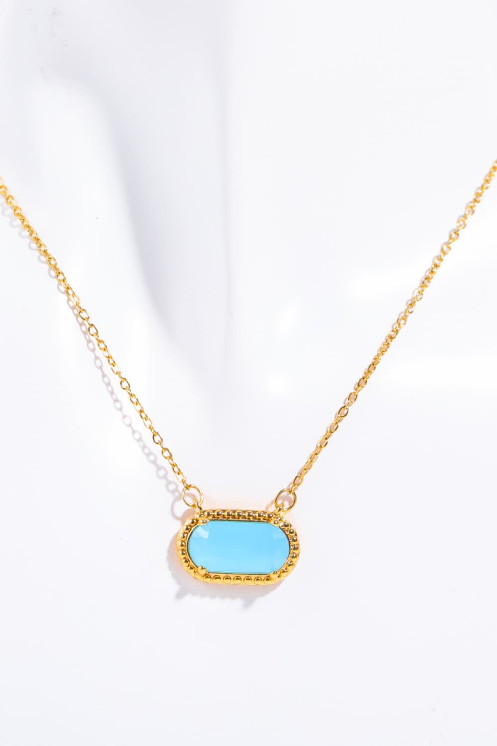 Gem Pendants Necklace  14K Gold-Plated