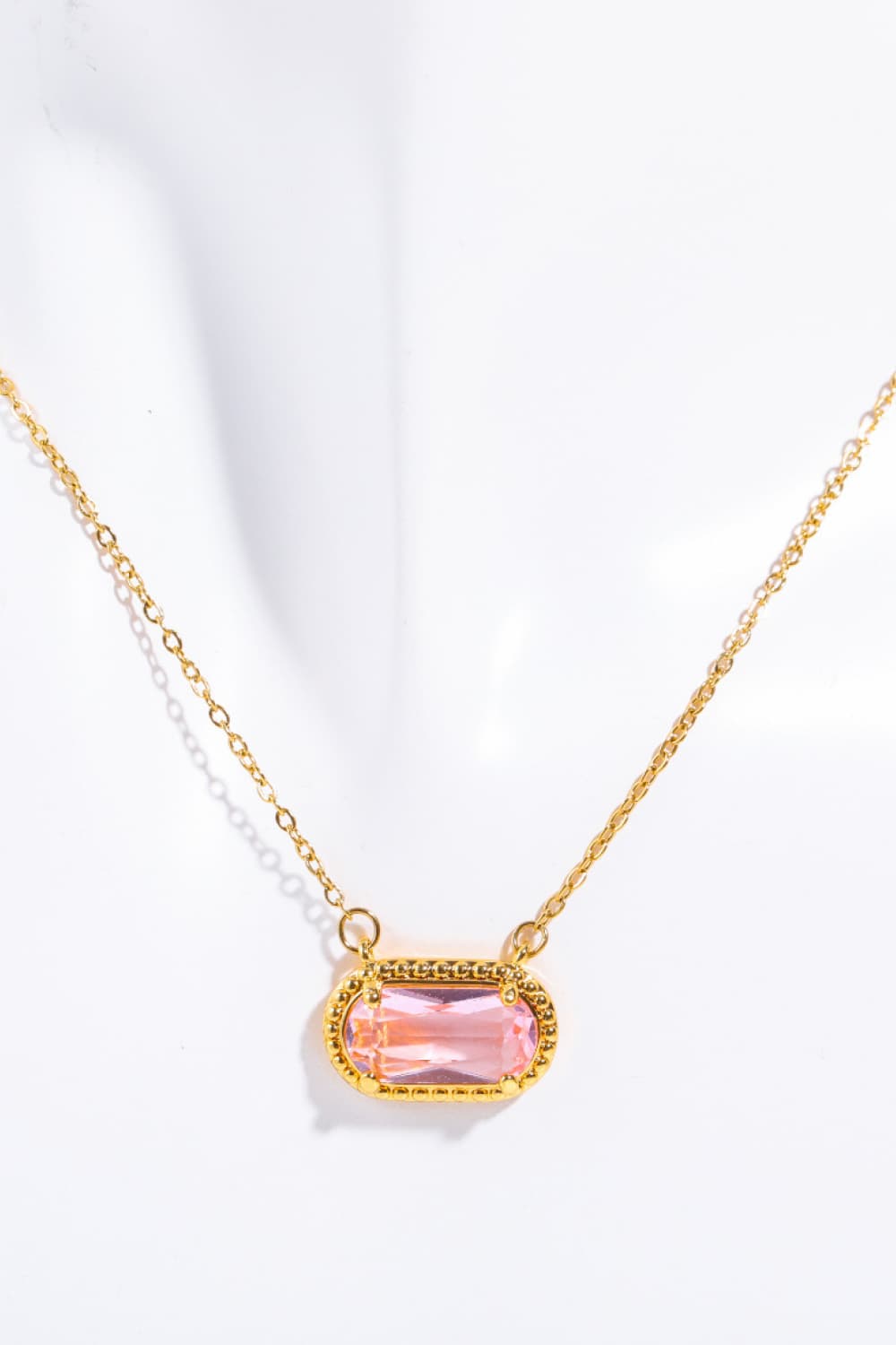 Gem Pendants Necklace  14K Gold-Plated