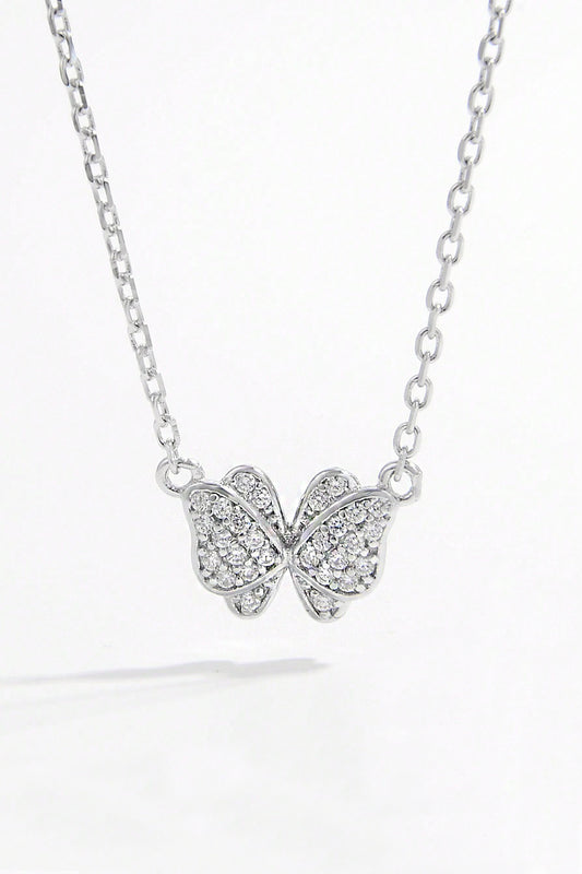 Butterfly Pendant Necklace 925 Sterling Silver