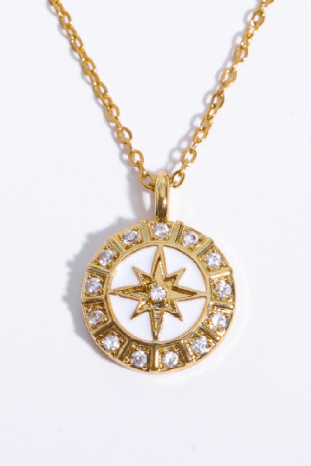 Decor North Star Pendant Necklace 14K gold-plated