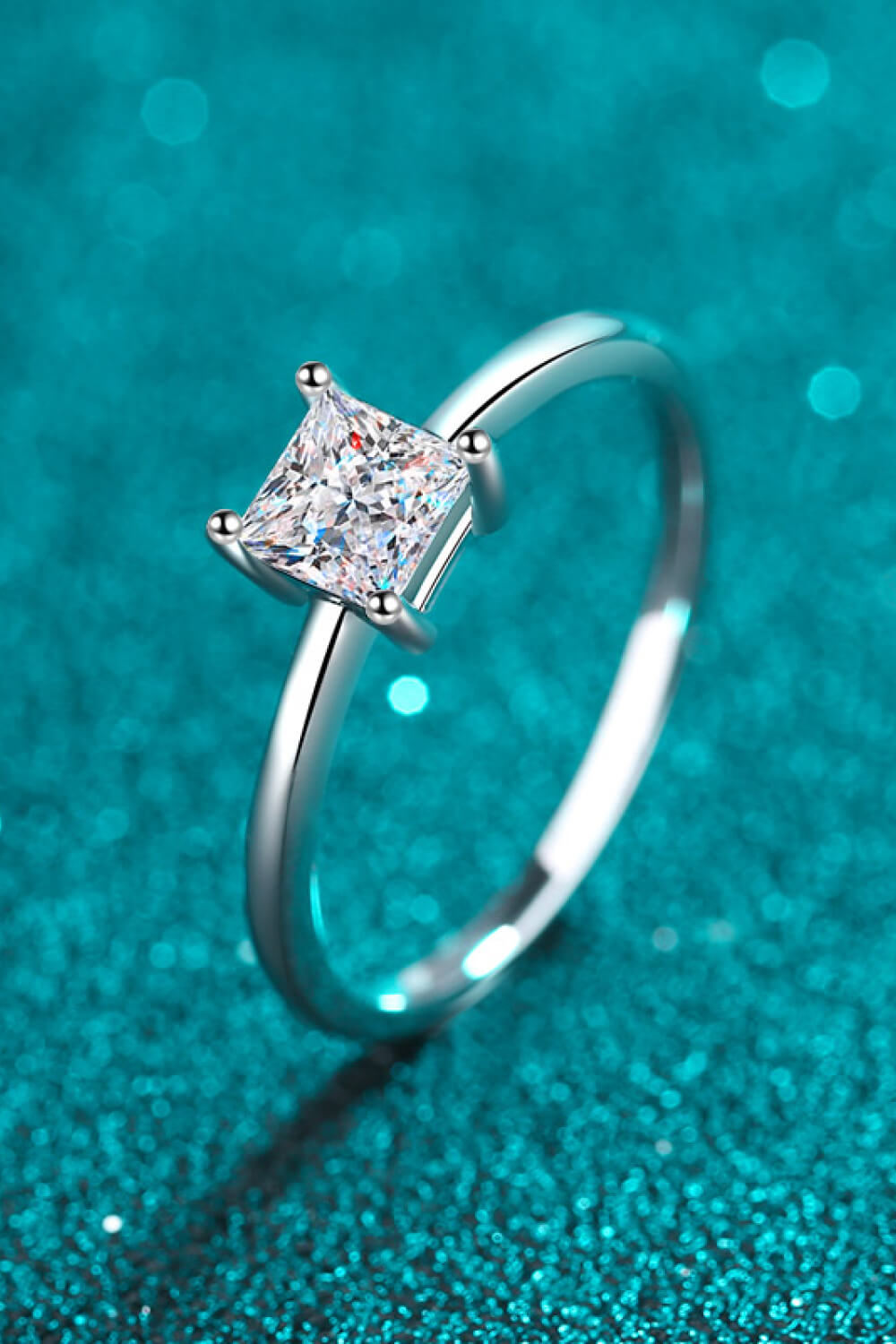 Solitaire Ring 925 Sterling Silver Moissanite