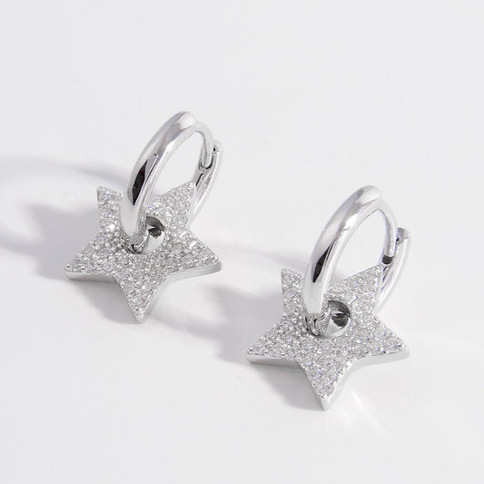 Star Earrings 925 Sterling Silver